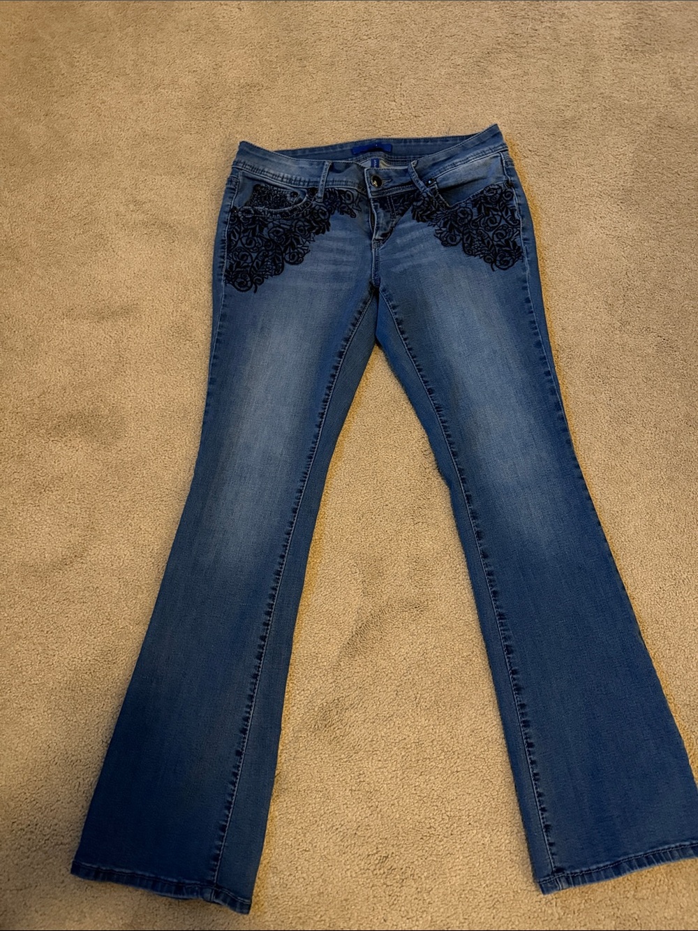 Apt. 9 Denim Embellished Bootcut Jeans- size 10, EUC